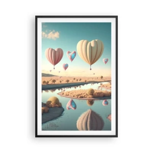 Poszter fehér keretben - A szerelem szárnyalni hagy - 61x91 cm