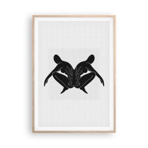 Poszter világos tölgy keretben - Egy közös lélek - 70x100 cm