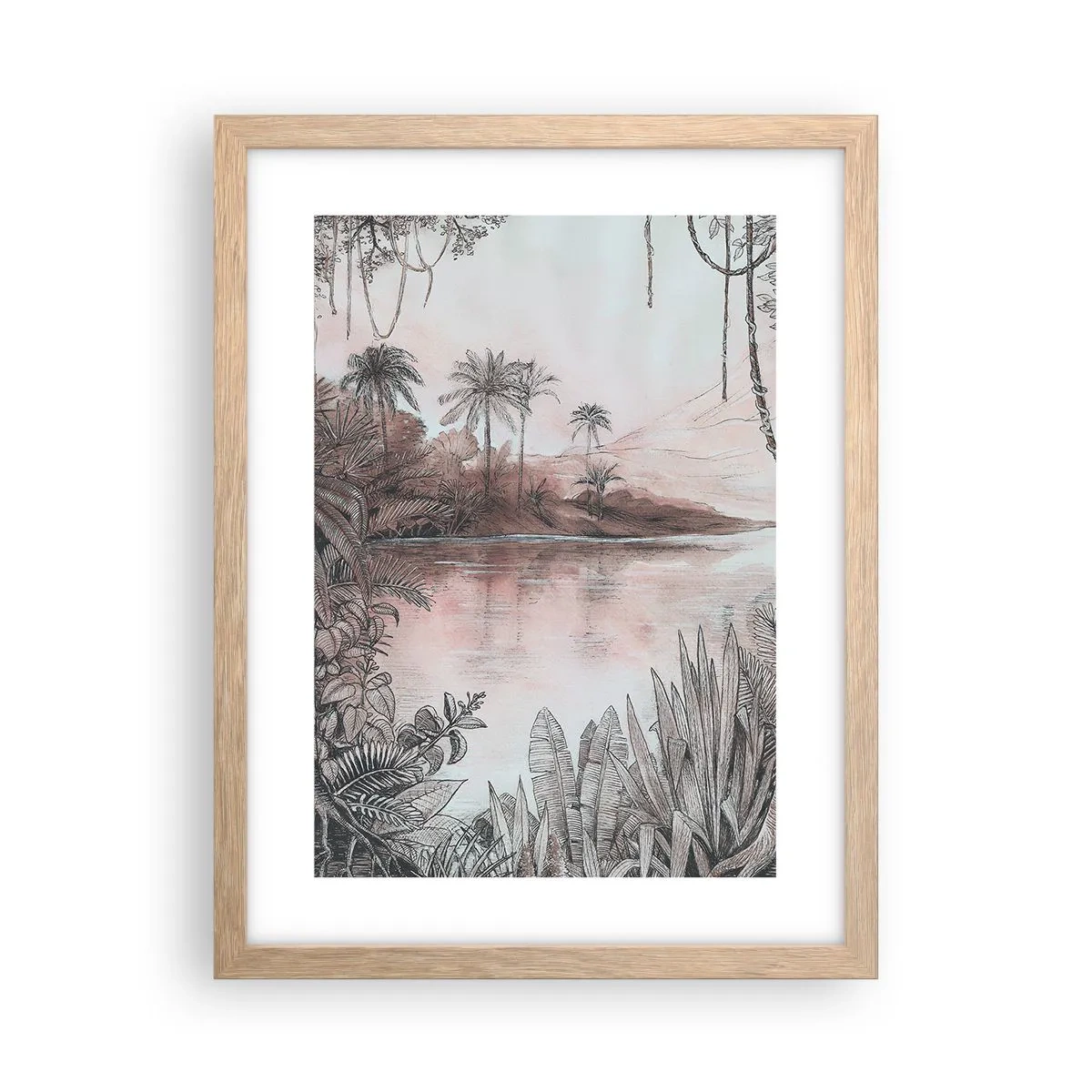 Poszter világos tölgy keretben - Egy 19. századi felfedező naplója - 30x40 cm