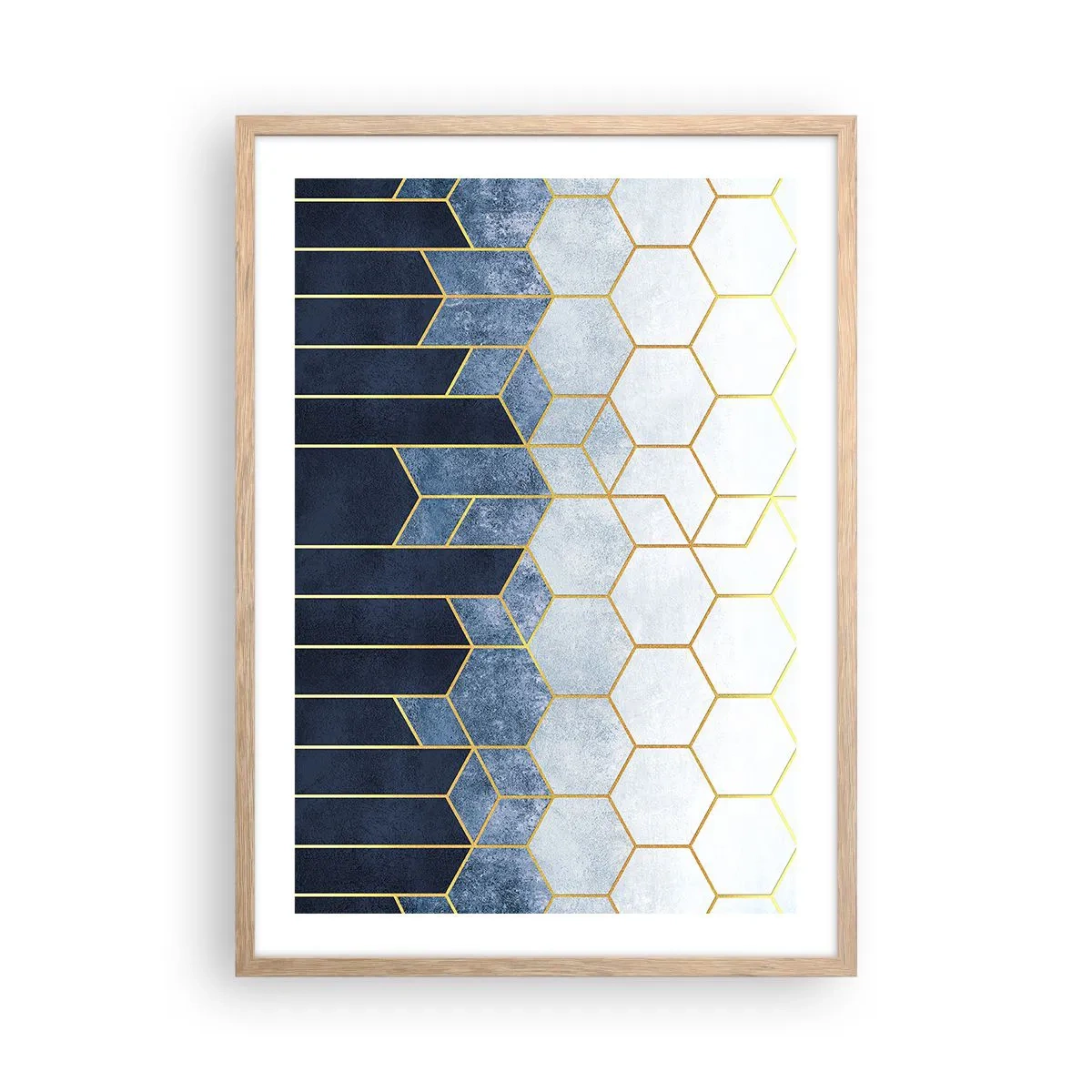 Poszter világos tölgy keretben - Kompozíció szinkópa ritmusban - 50x70 cm