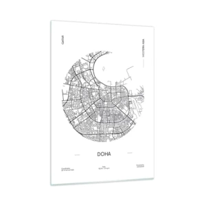 Üveg kép - Doha anatómiája - 50x70 cm