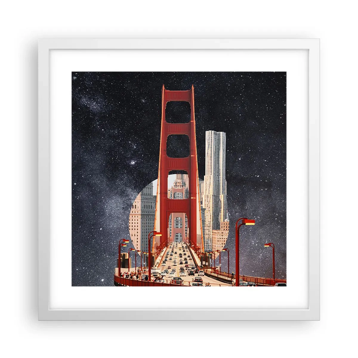 Poszter fekete keretben - Mindig a középpontban - 40x40 cm