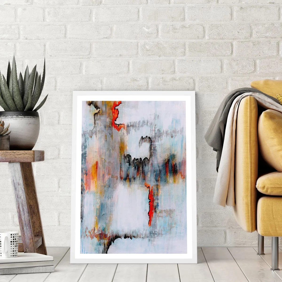 Poszter fekete keretben - Egy bottal a vízen - 70x100 cm