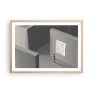 Poszter világos tölgy keretben - De én hol vagyok? - 70x50 cm