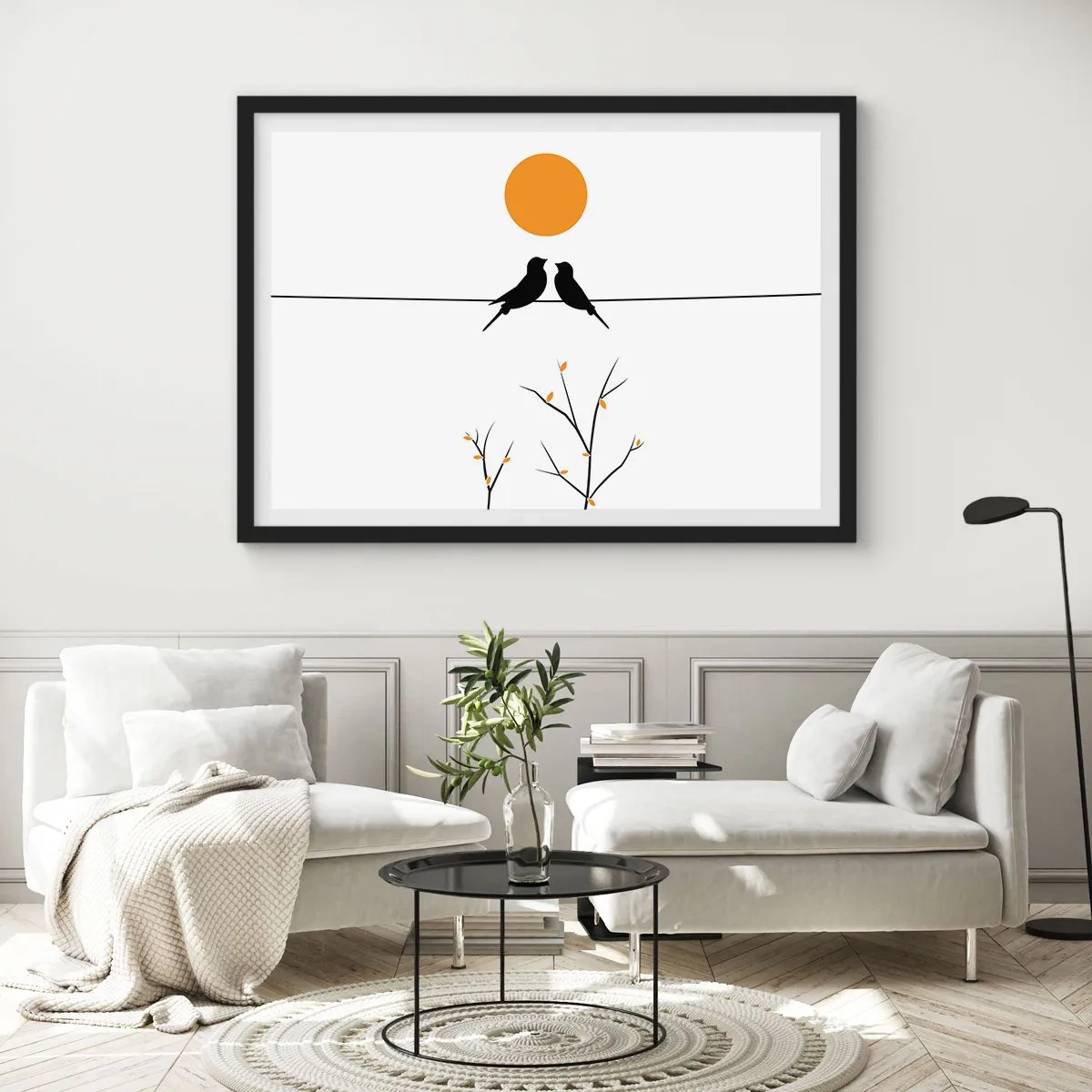 Poszter fehér keretben - Fülemüle este - 100x70 cm