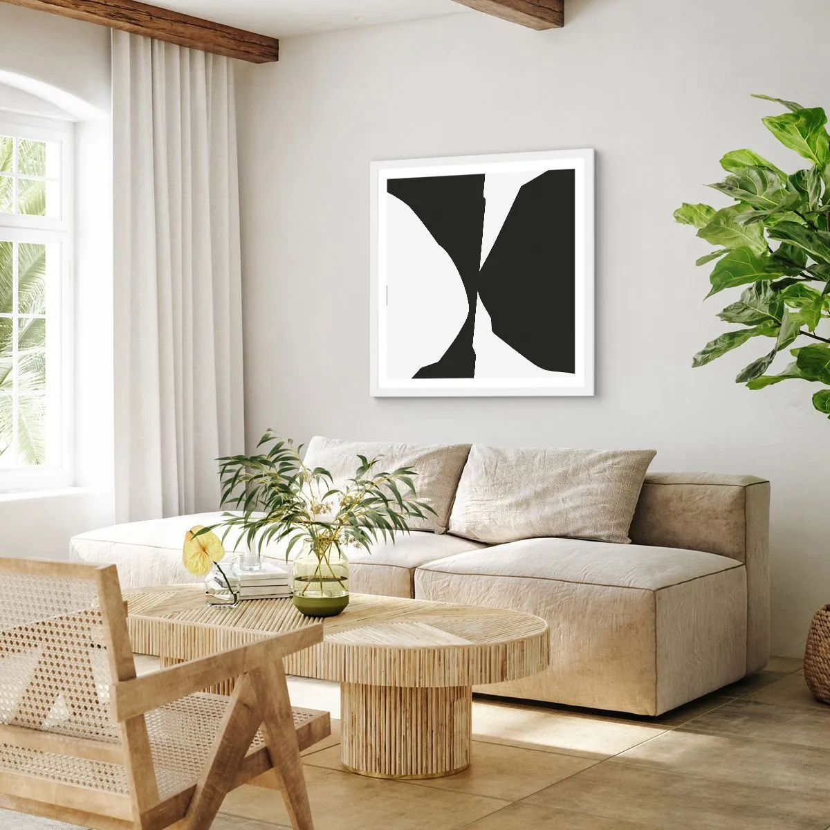 Poszter fekete keretben - Pozitív-negatív - 40x40 cm