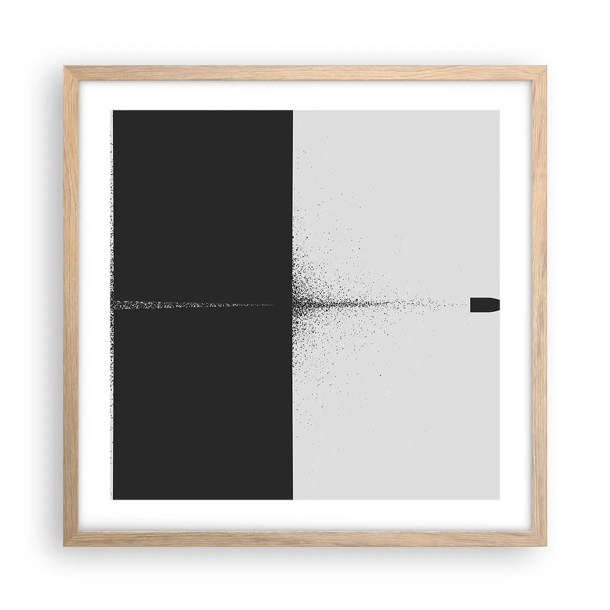 Poszter világos tölgy keretben - Egyenesen a cél felé - 50x50 cm