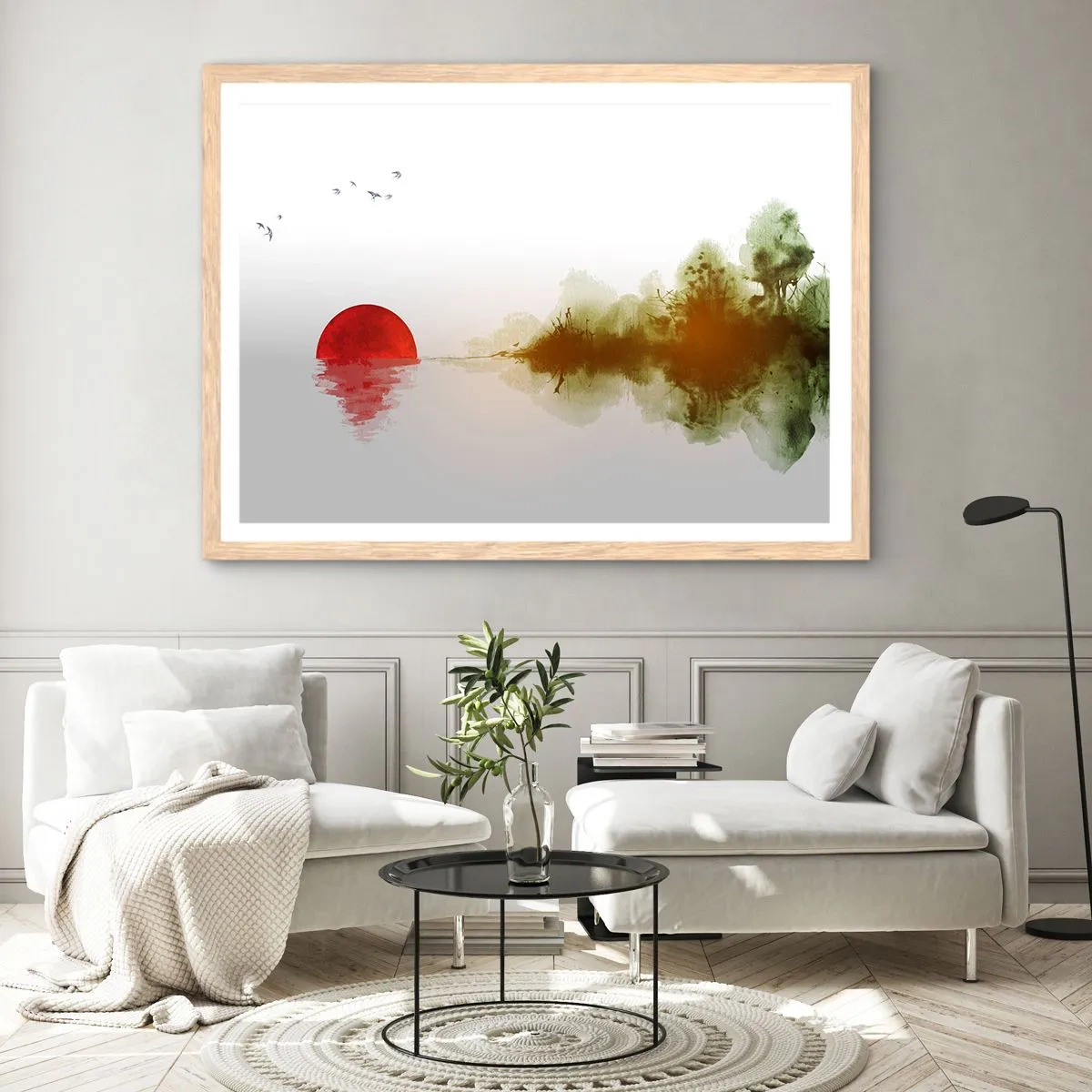 Poszter világos tölgy keretben - A béke ígérete - 70x50 cm