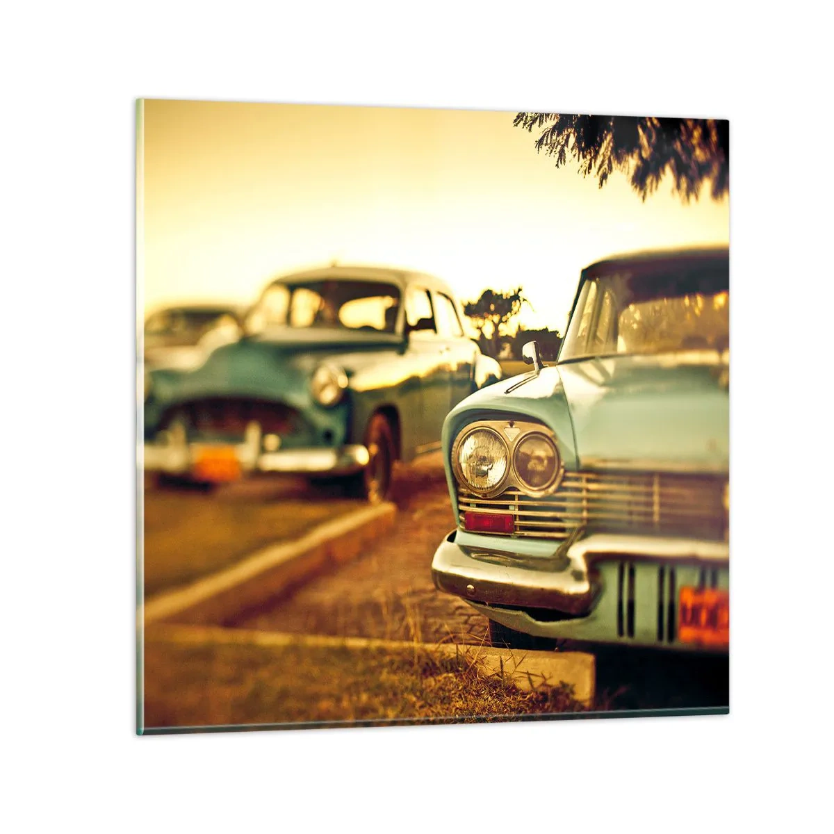 Üveg kép - Várunk és meglátjuk - 40x40 cm