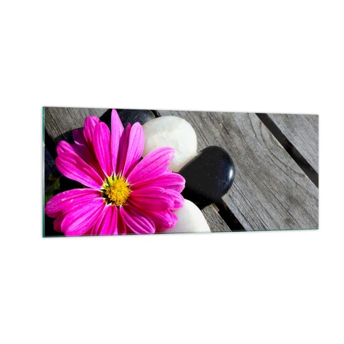 Üveg kép - Pihenés a mólón - 100x40 cm