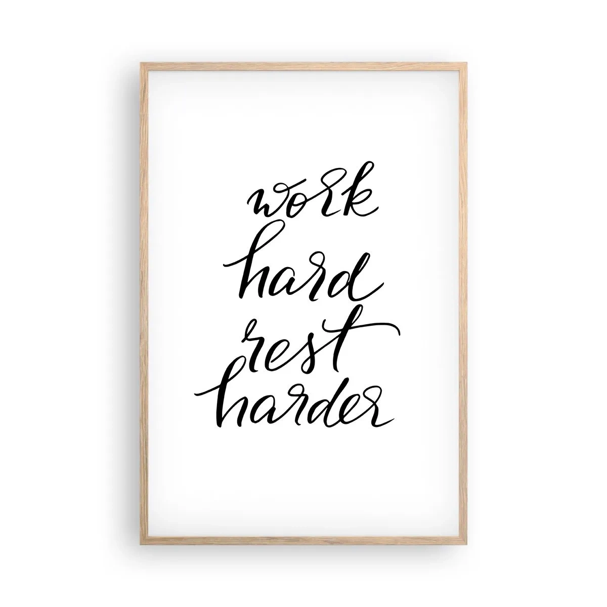 Poszter világos tölgy keretben - Élet egyensúly - 61x91 cm