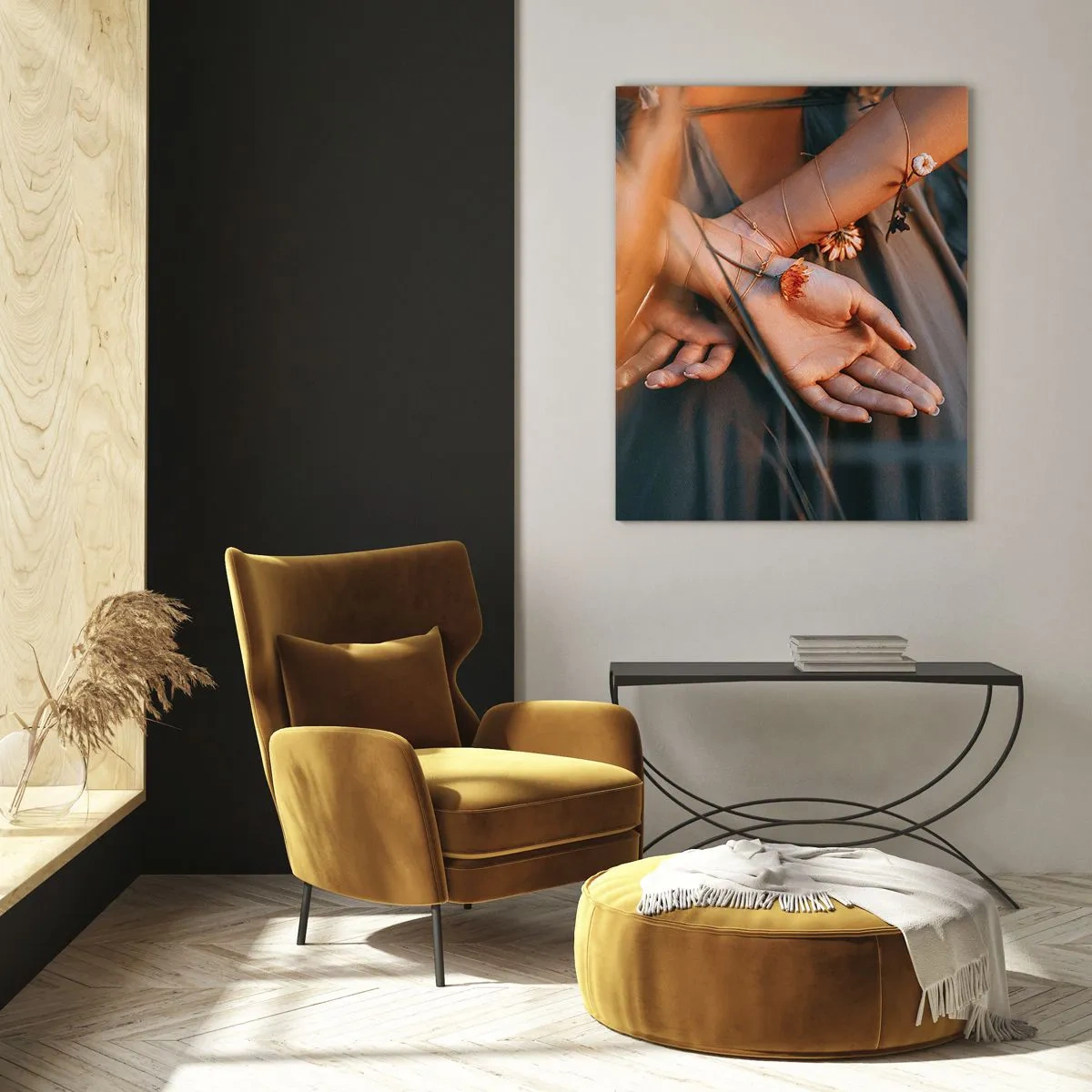 Üveg kép - Kapcsolatban a természettel - 50x70 cm