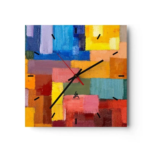 Falióra, Óra - Mindegyik más, mindegyik színes - 30x30 cm