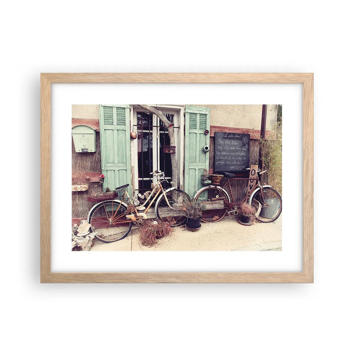 Poszter világos tölgy keretben - Éljen a tartomány - 40x30 cm