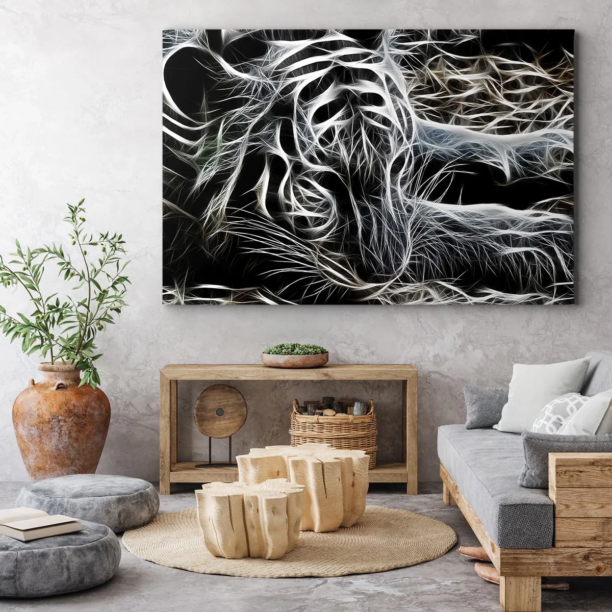 Vászonkép - Tanulmány a macska könnyedségéről - 120x80 cm