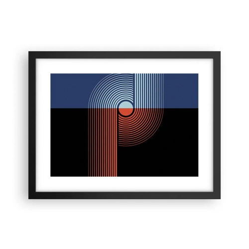 Poszter fehér keretben - Geometrikus ölelésben - 40x30 cm