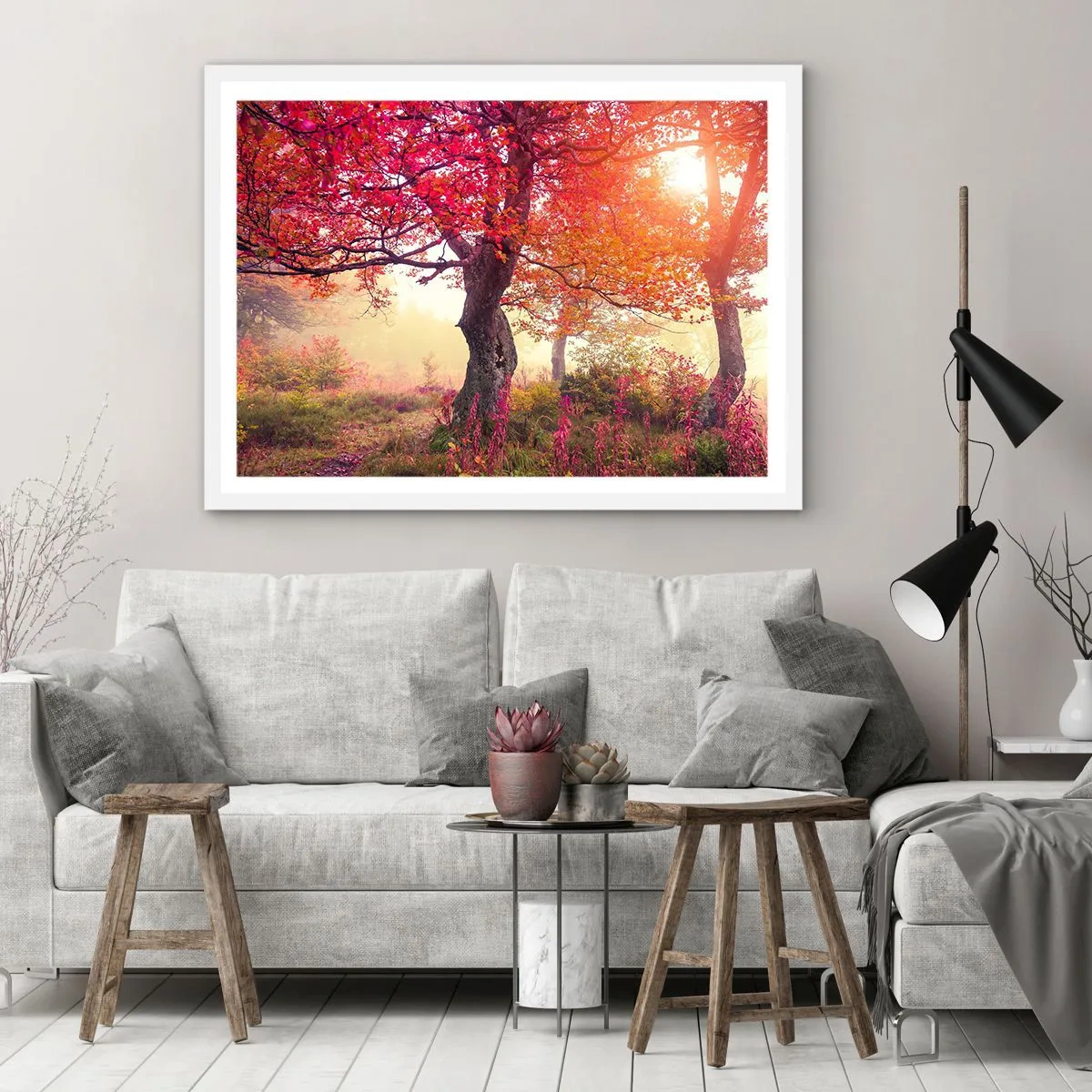 Poszter fekete keretben - Virágzás őrülete - 50x40 cm