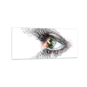 Üveg kép - Nézz egyenesen a lélekbe - 120x50 cm