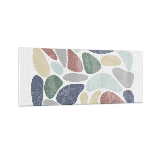 Üveg kép - Mozaik púderes színekből - 100x40 cm