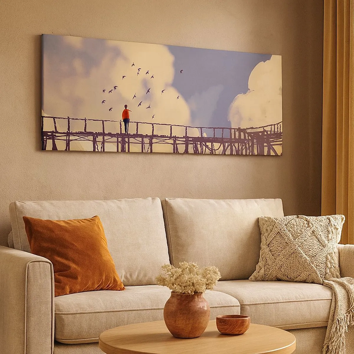 Vászonkép - Kék vágy - 100x40 cm