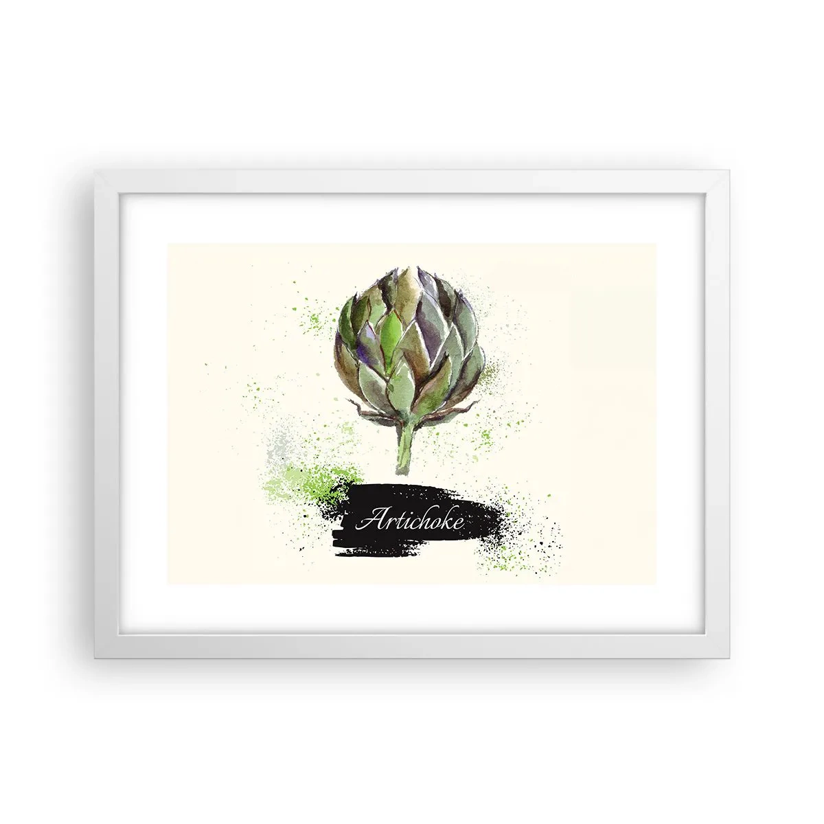 Poszter fekete keretben - Eviva zöldségek! - 40x30 cm