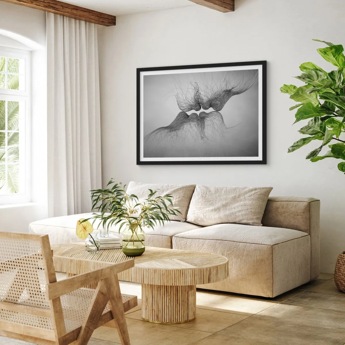 Poszter fehér keretben - A szél csókja - 70x50 cm
