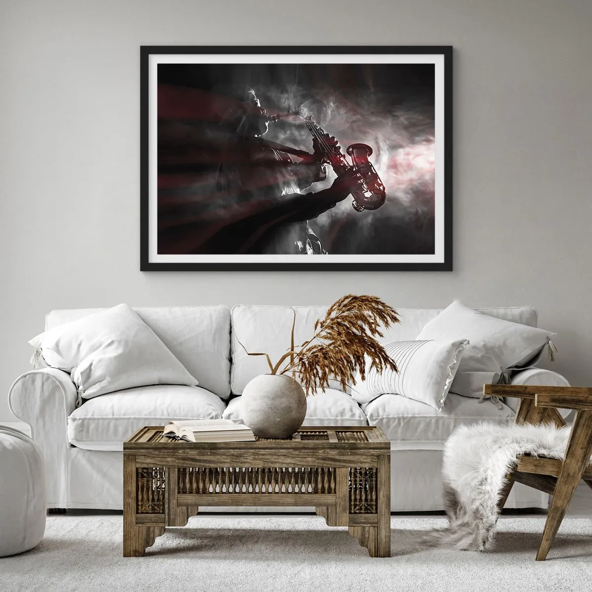 Poszter fehér keretben - A jazz párolgásban - 70x50 cm