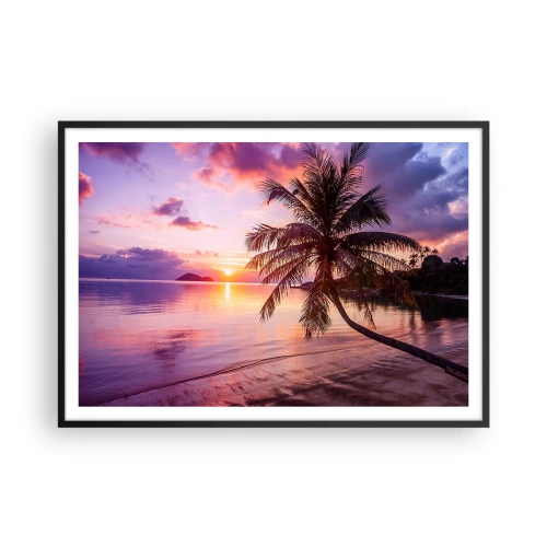 Poszter fehér keretben - Boldogság egészen a horizontig - 100x70 cm