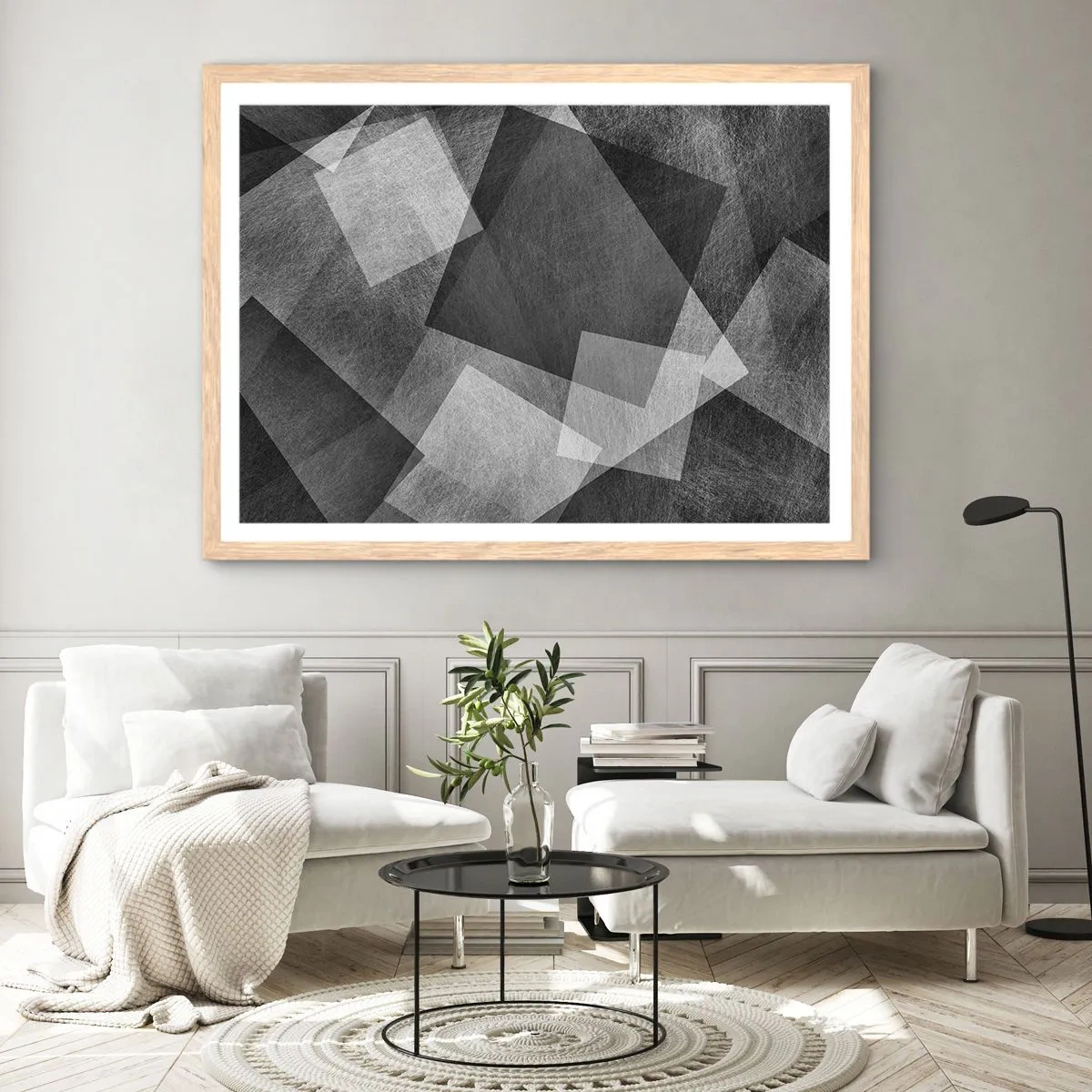 Poszter világos tölgy keretben - A tartósság és a rend örök szimbóluma - 50x40 cm