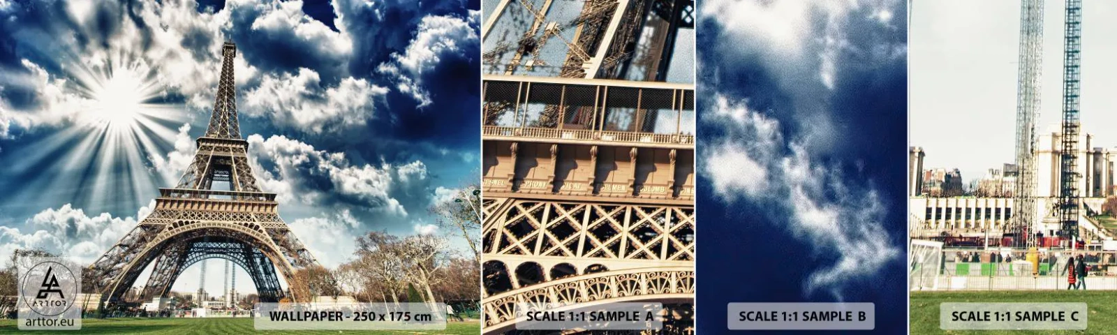 Fotótapéta Minta Standard Eco - Az egyetlen ilyen a nap alatt - Eiffel-torony, Párizs, Építészet - 100x30 cm