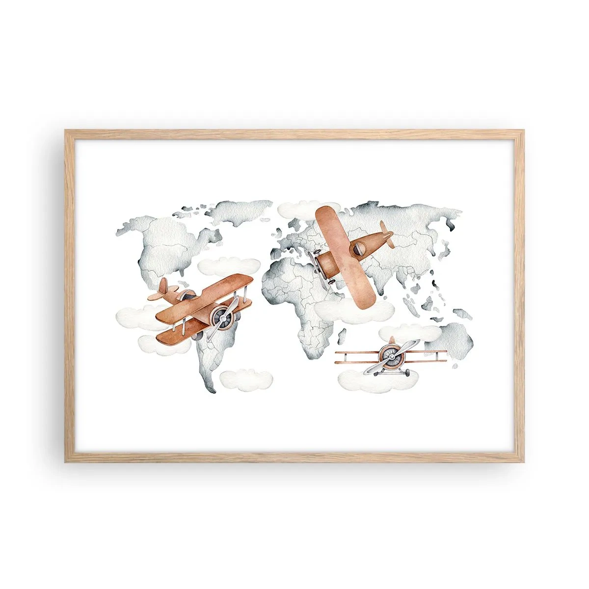 Poszter világos tölgy keretben - Úttörő szellemben - 70x50 cm