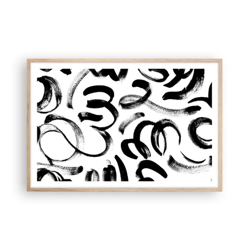 Poszter világos tölgy keretben - Feketén-fehéren - 91x61 cm