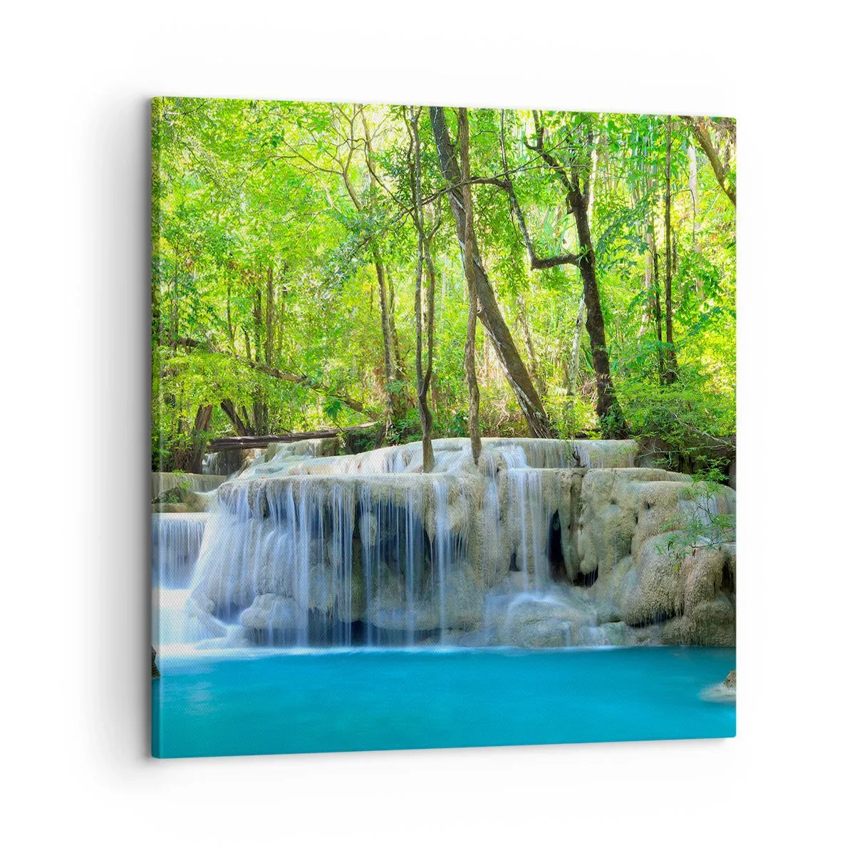 Vászonkép - Türkizbe és zöldbe merülni - 60x60 cm