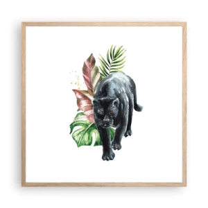 Poszter világos tölgy keretben - A szív vadsága - 60x60 cm