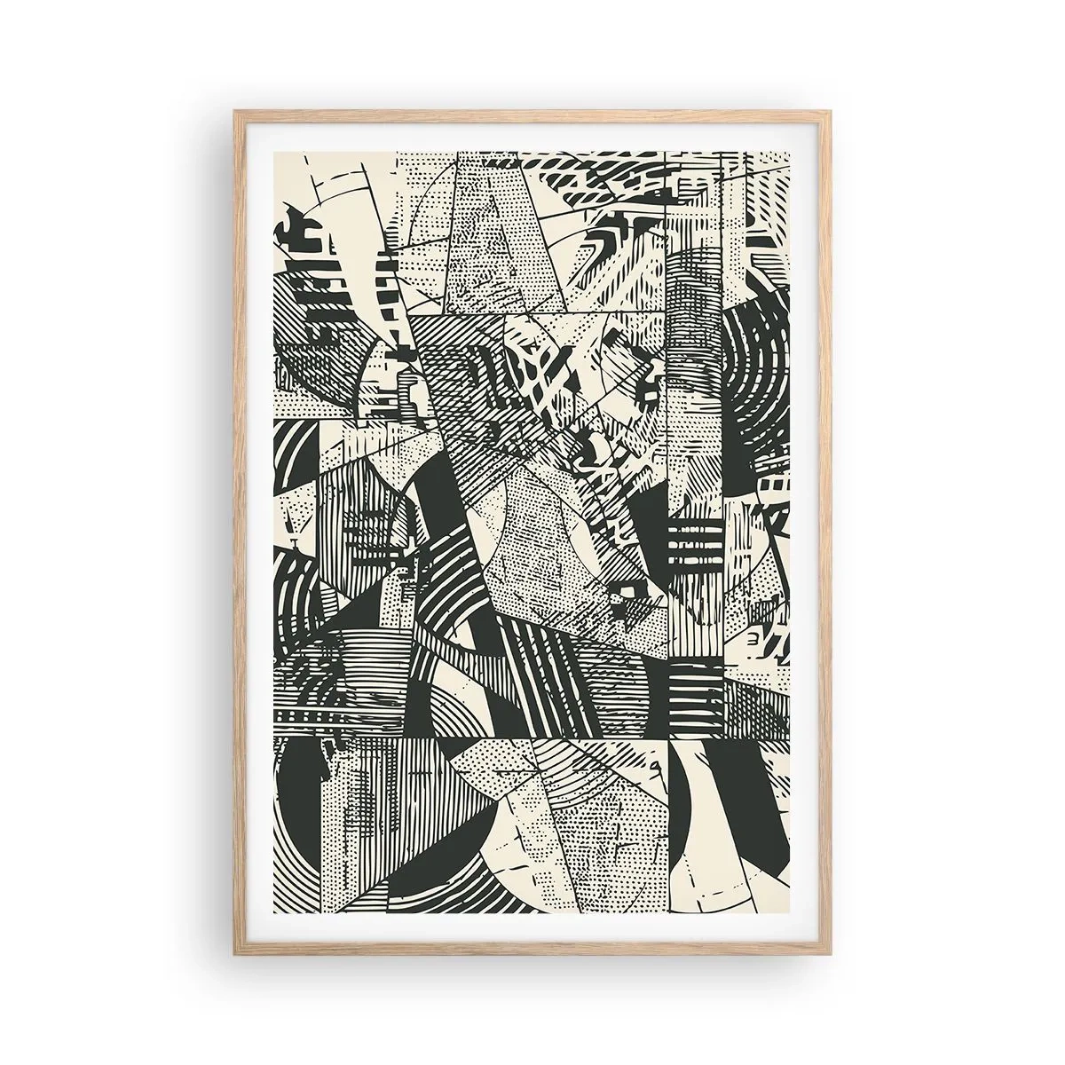 Poszter világos tölgy keretben - A jelenkor dinamikája - 70x100 cm