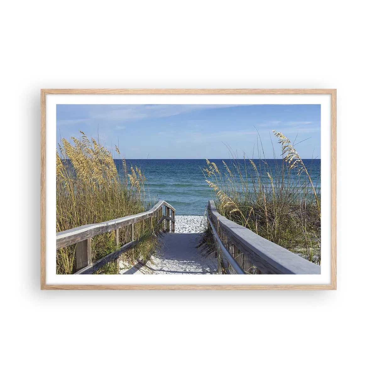 Poszter világos tölgy keretben - Napsütésben, szélben - 91x61 cm