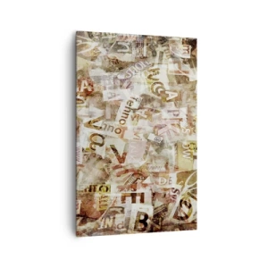 Vászonkép - Betűkkel egyesítem a fecsegést - 80x120 cm