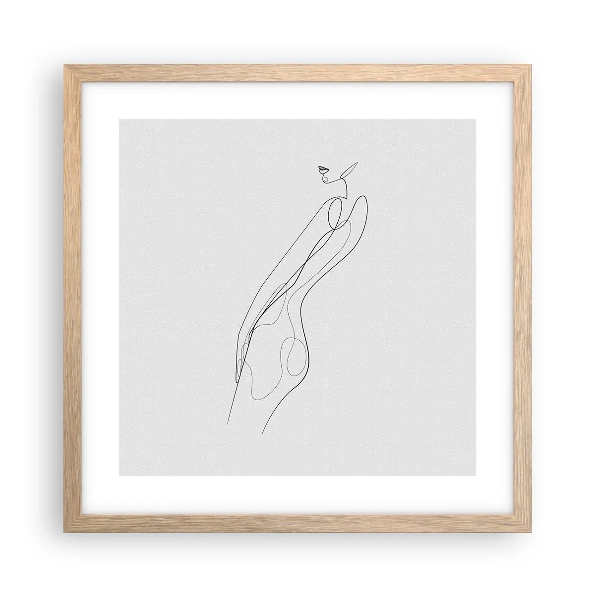 Poszter világos tölgy keretben - Csak egy ígéret - 40x40 cm