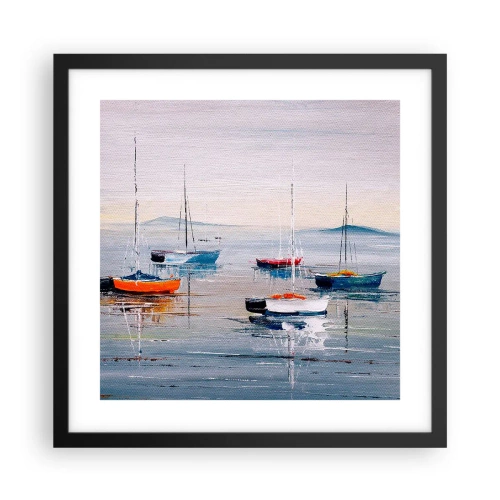 Poszter fehér keretben - Jól megérdemelt pihenés - 40x40 cm