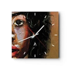 Falióra, Óra - Fekete és fény - 30x30 cm