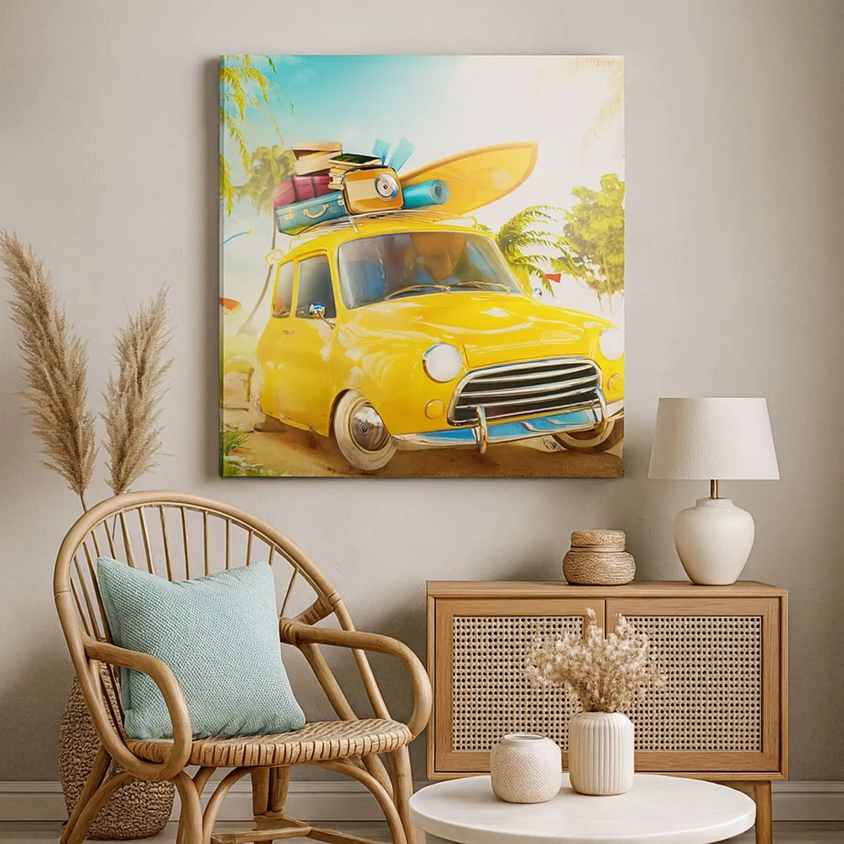 Vászonkép - Utazás több mosolyért - 30x30 cm