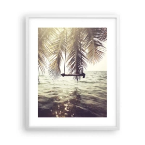 Poszter fekete keretben - Tetszés szerint hintázhat a felhők között - 40x50 cm