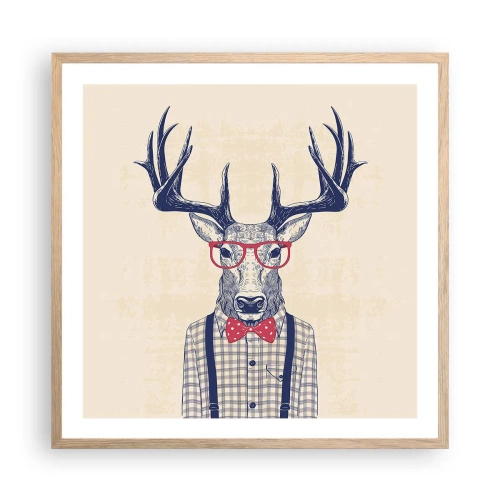 Poszter világos tölgy keretben - Mókás extravagancia - 60x60 cm