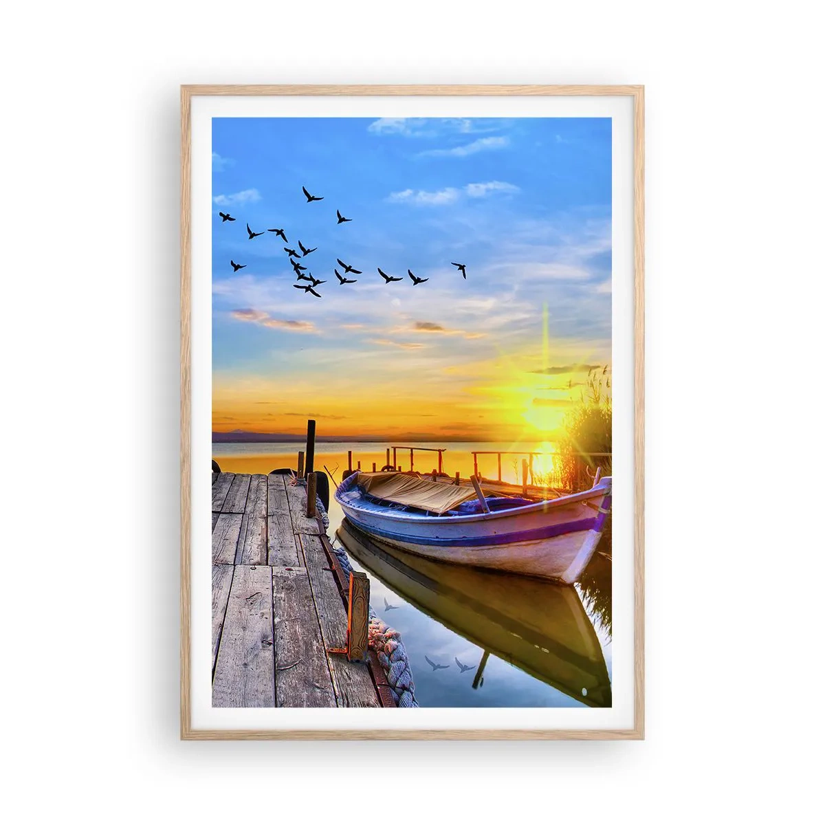 Poszter világos tölgy keretben - Viszlát holnapig - 70x100 cm