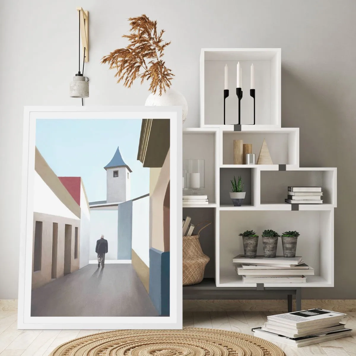 Poszter fekete keretben - Napfényes séta - 50x70 cm