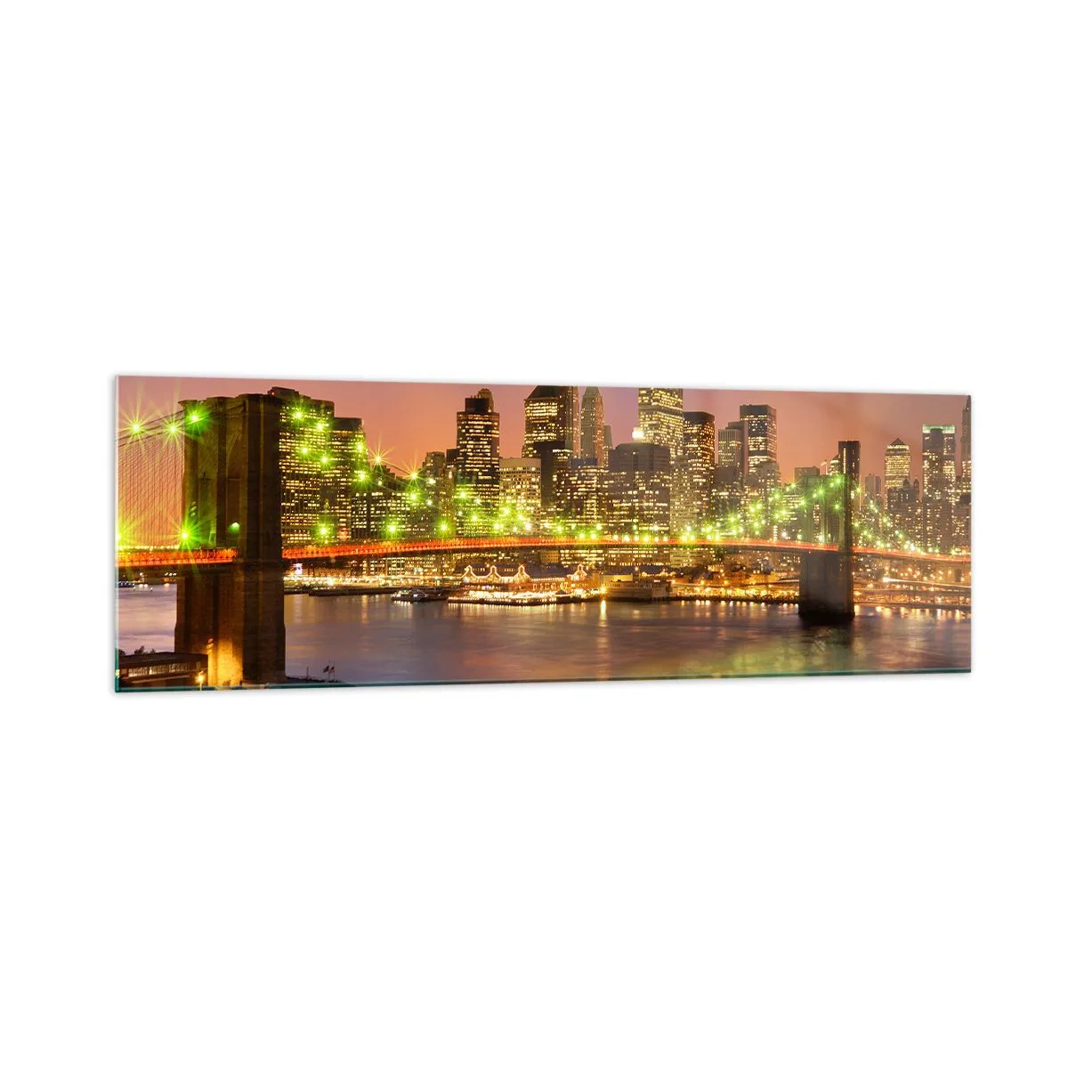 Üveg kép - Itt soha nem alszik el a fény - 160x50 cm
