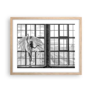 Poszter világos tölgy keretben - Angyalok városa? - 50x40 cm