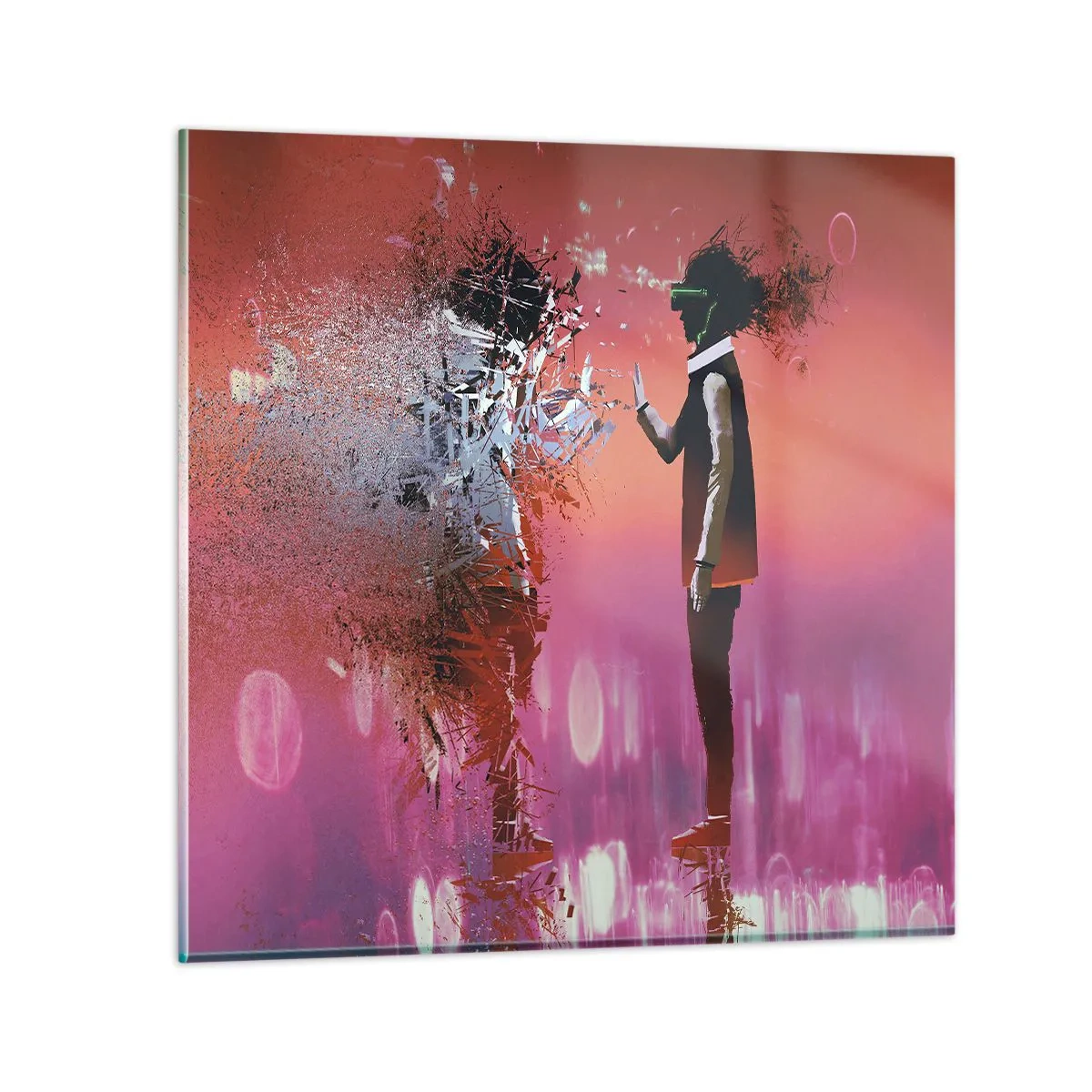 Üveg kép - Tudsz magadba nézni? - 30x30 cm