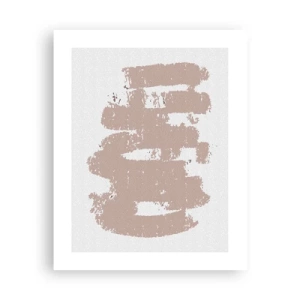 Poszter - Absztrakció lágy rózsaszínben - 40x50 cm