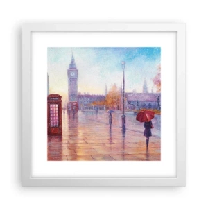 Poszter fekete keretben -  Őszi nap Londonban - 30x30 cm